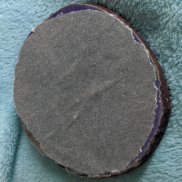 Blue Agate slab tea light candle sphere holder  "phases of the moon" over water - Picture 3 of 3